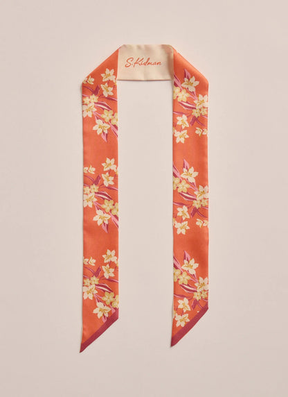 Pinnaroo Silk Twilly Scarf - dusky rose