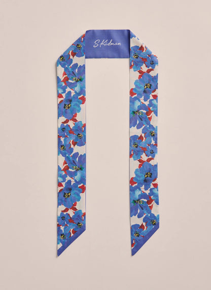 Pinnaroo Silk Twilly Scarf - sapphire