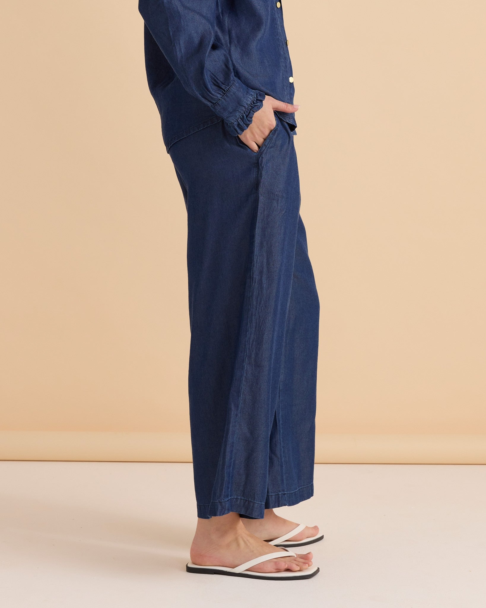 Rio Relaxed Pant Dark Blue Wash