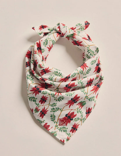 Parachina Bandana-red flowers