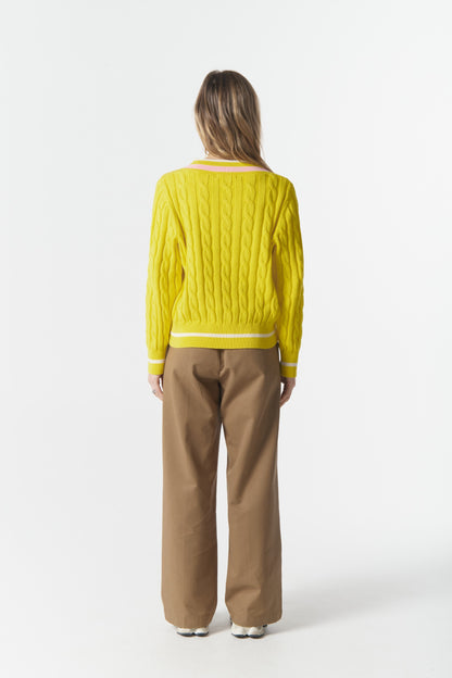 Cheeky Deep V Knit Limonite