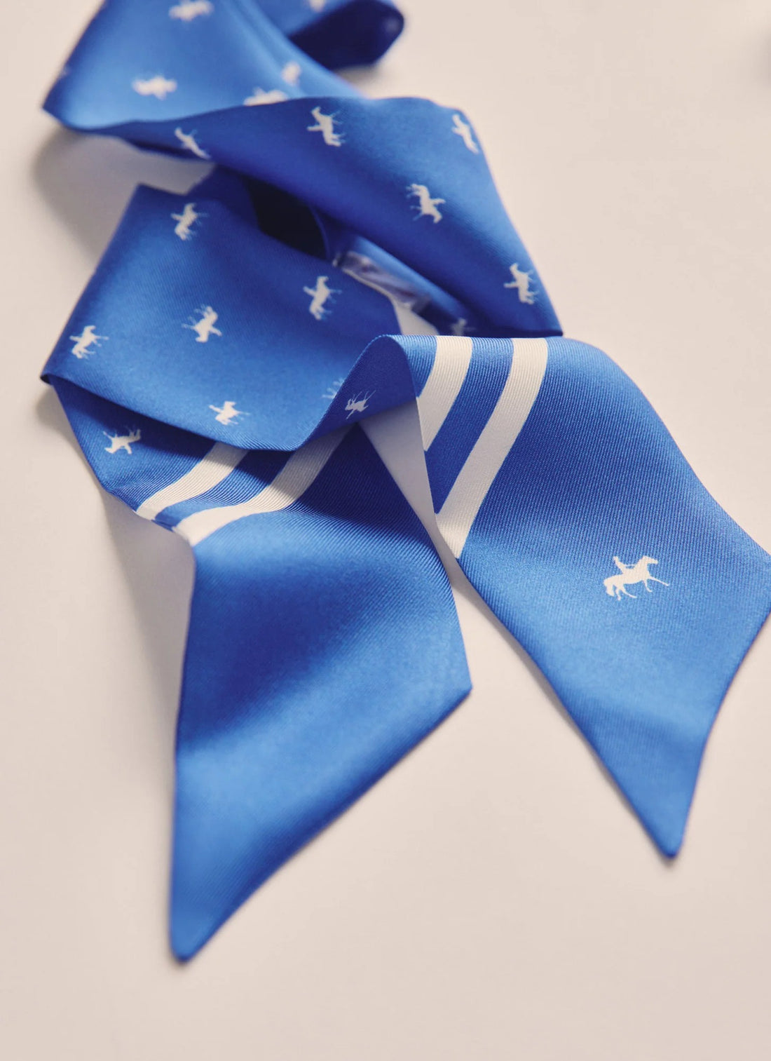 Pinnaroo Silk Twilly Scarf - mid blue