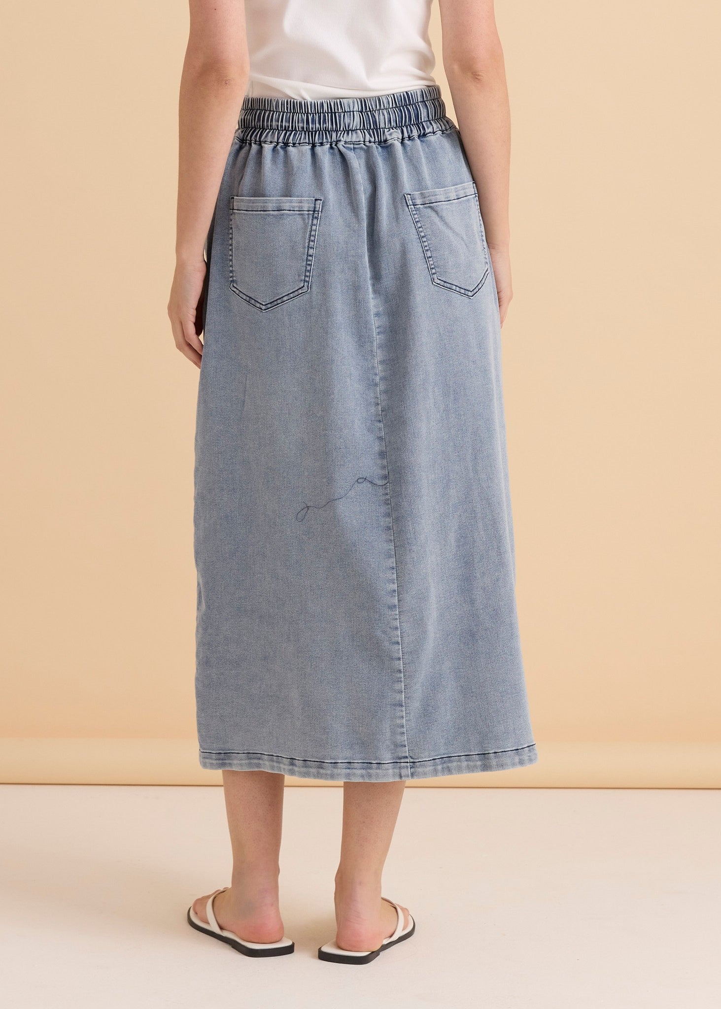 Maxi Jogger Skirt light blue wash