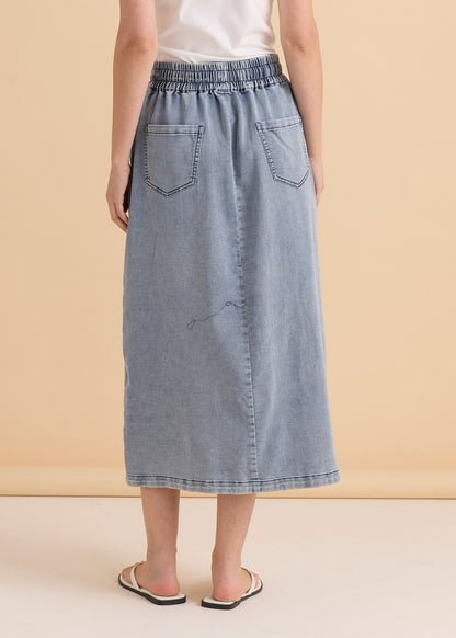 Maxi Jogger Skirt light blue wash