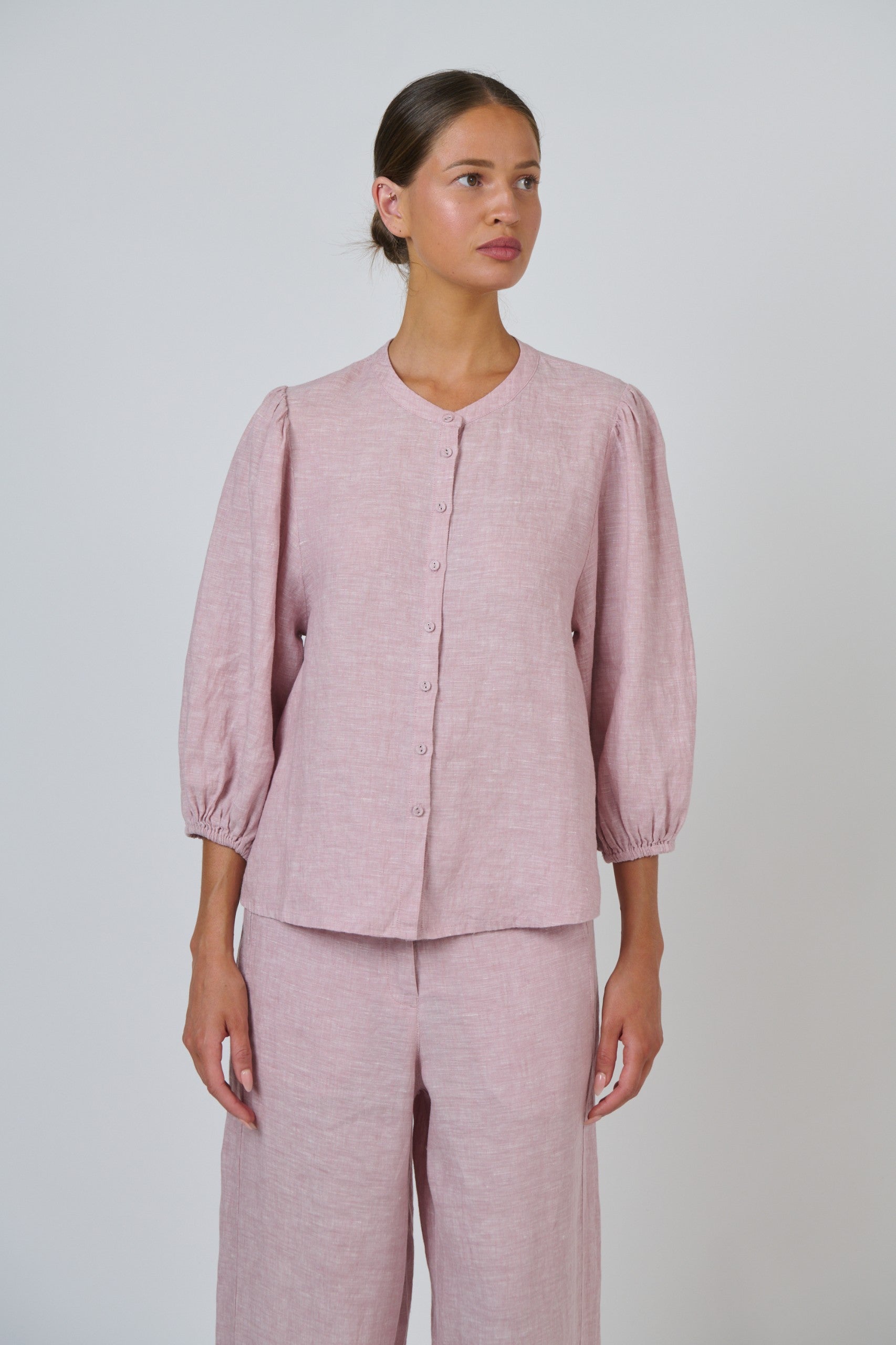 June Linen Top - radish