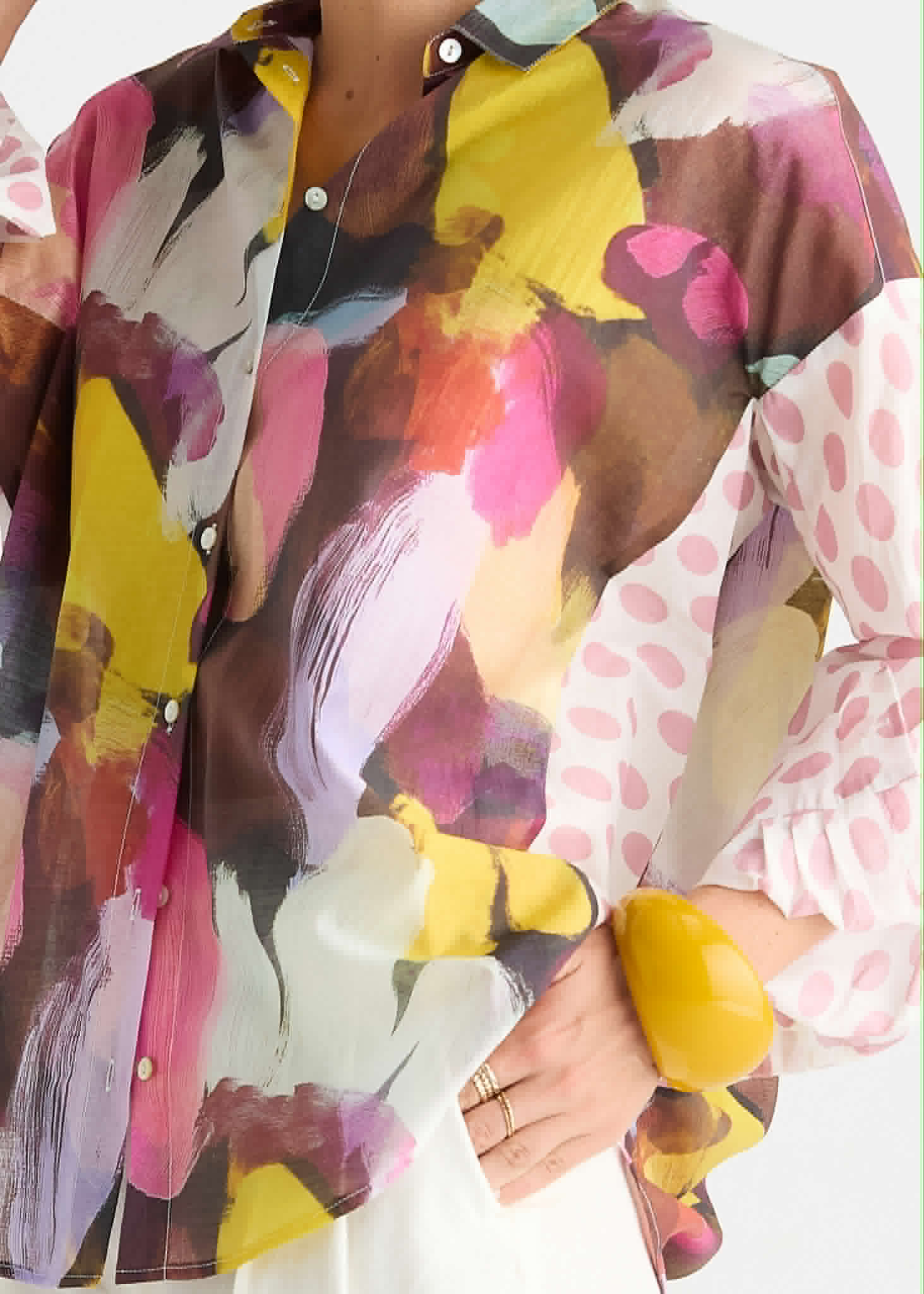 Pattern Clash Shirt - sunset