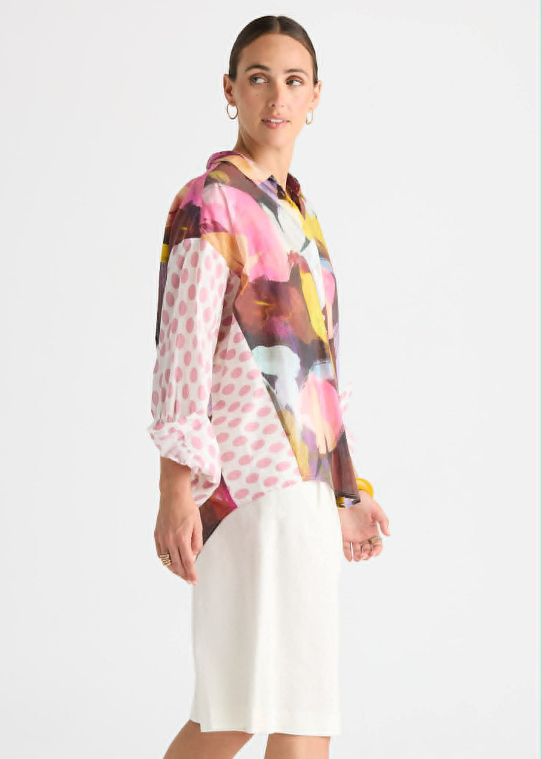 Pattern Clash Shirt - sunset