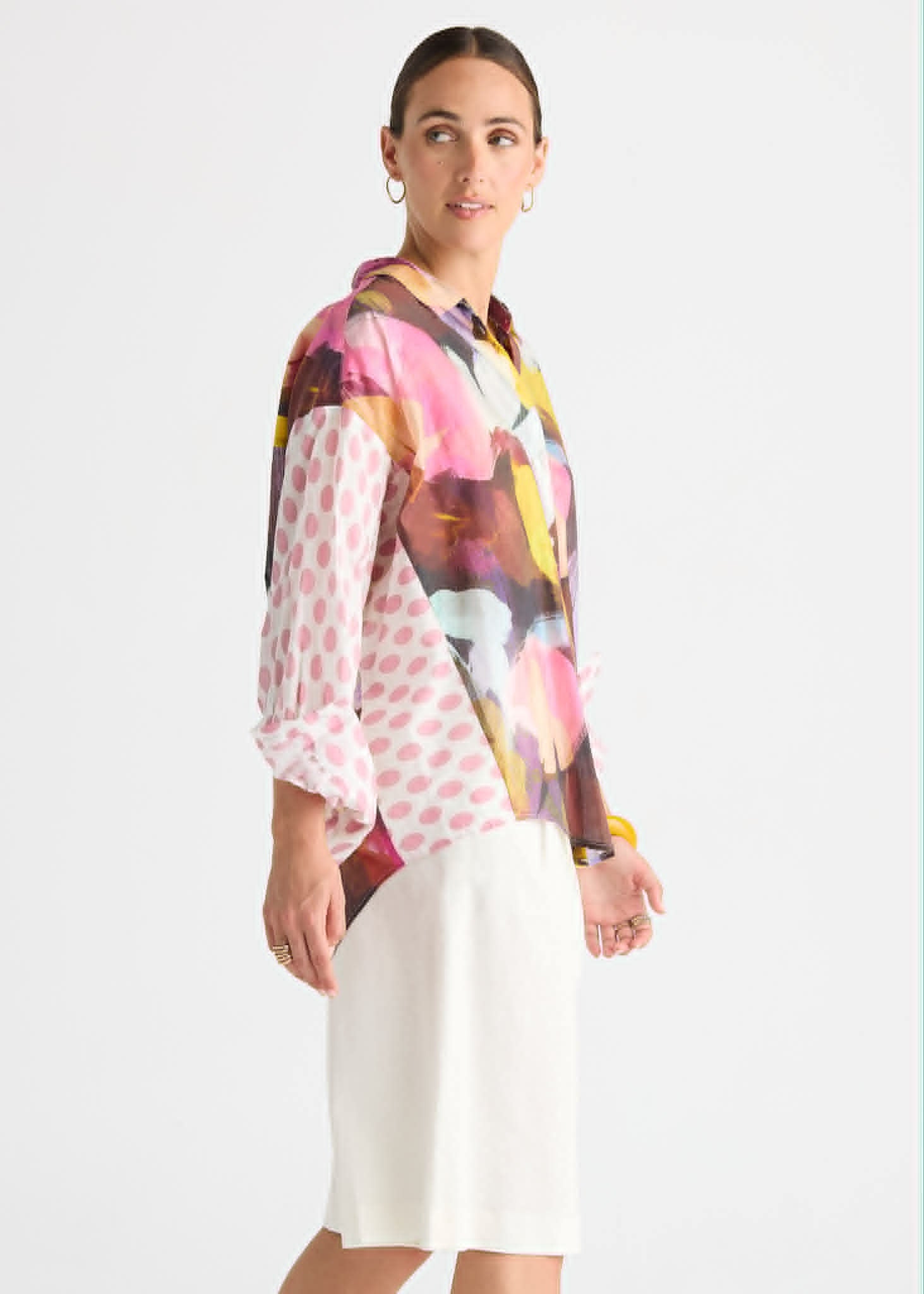 Pattern Clash Shirt - sunset