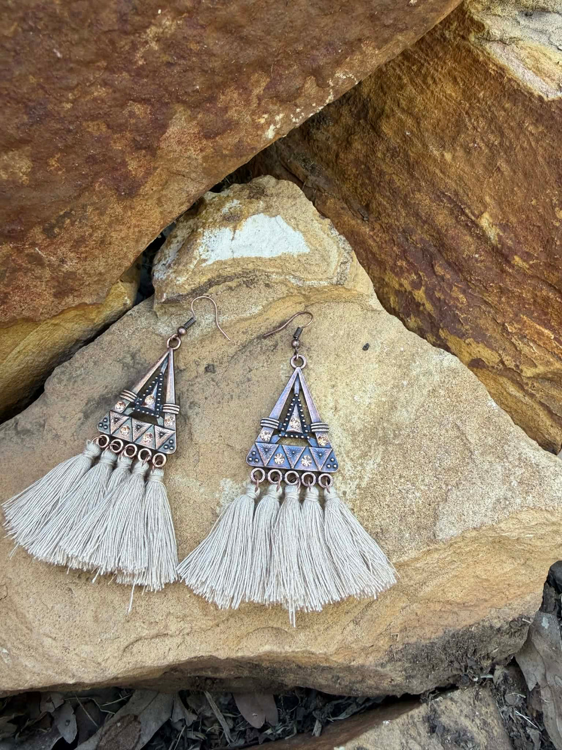 Sahara Sunrise Earring Metal Tasseled