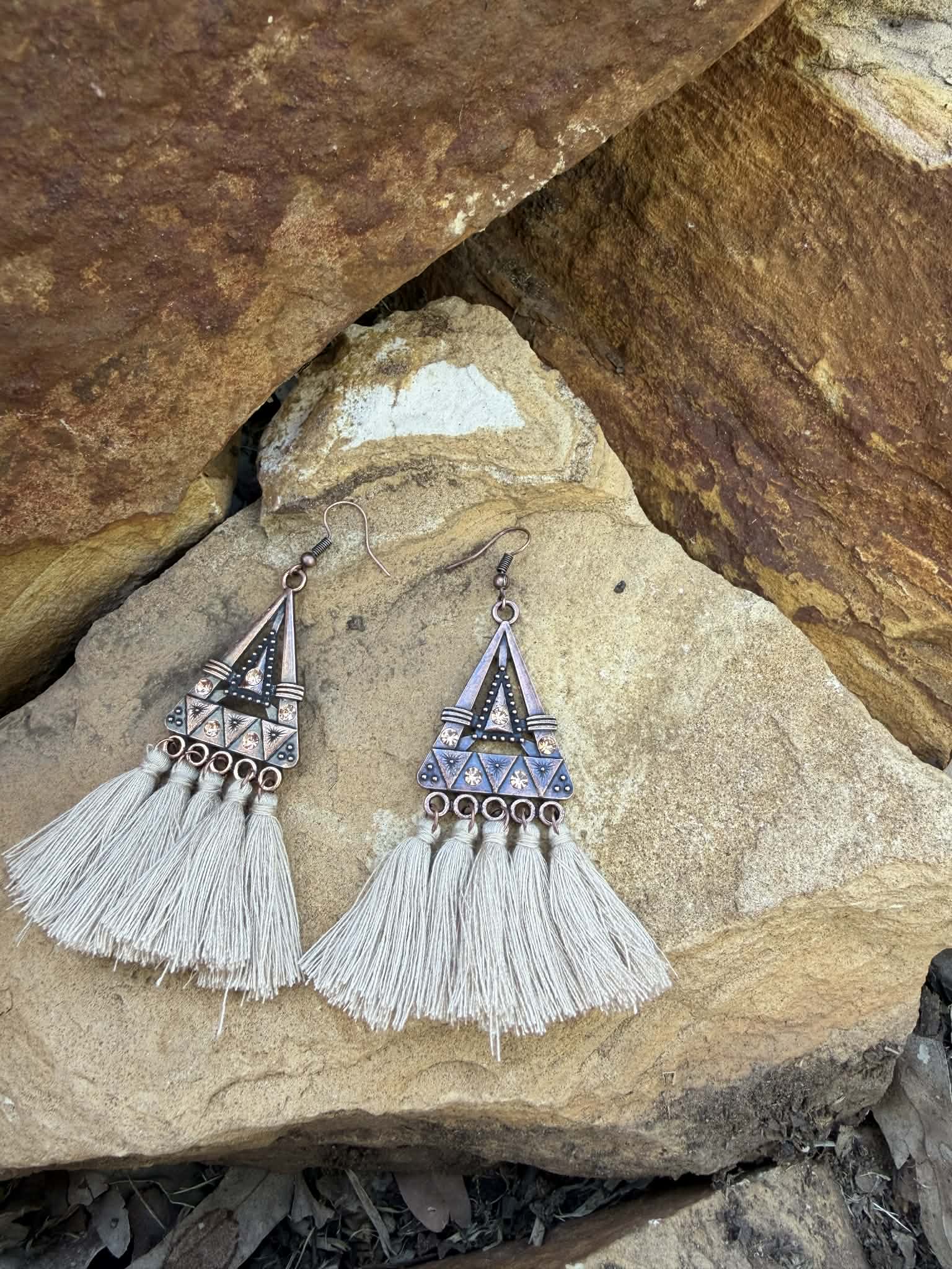 Sahara Sunrise Earring Metal Tasseled
