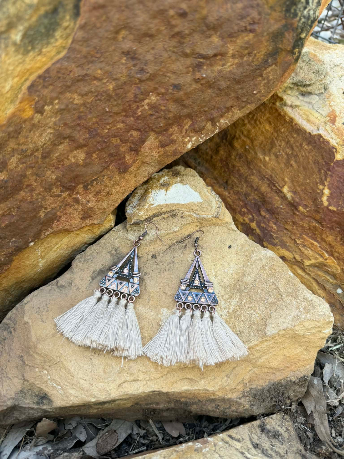 Sahara Sunrise Earring Metal Tasseled
