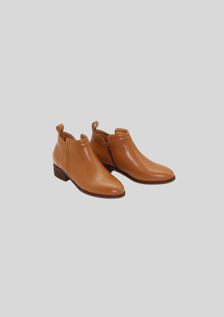 Sine leather ankle boot tan