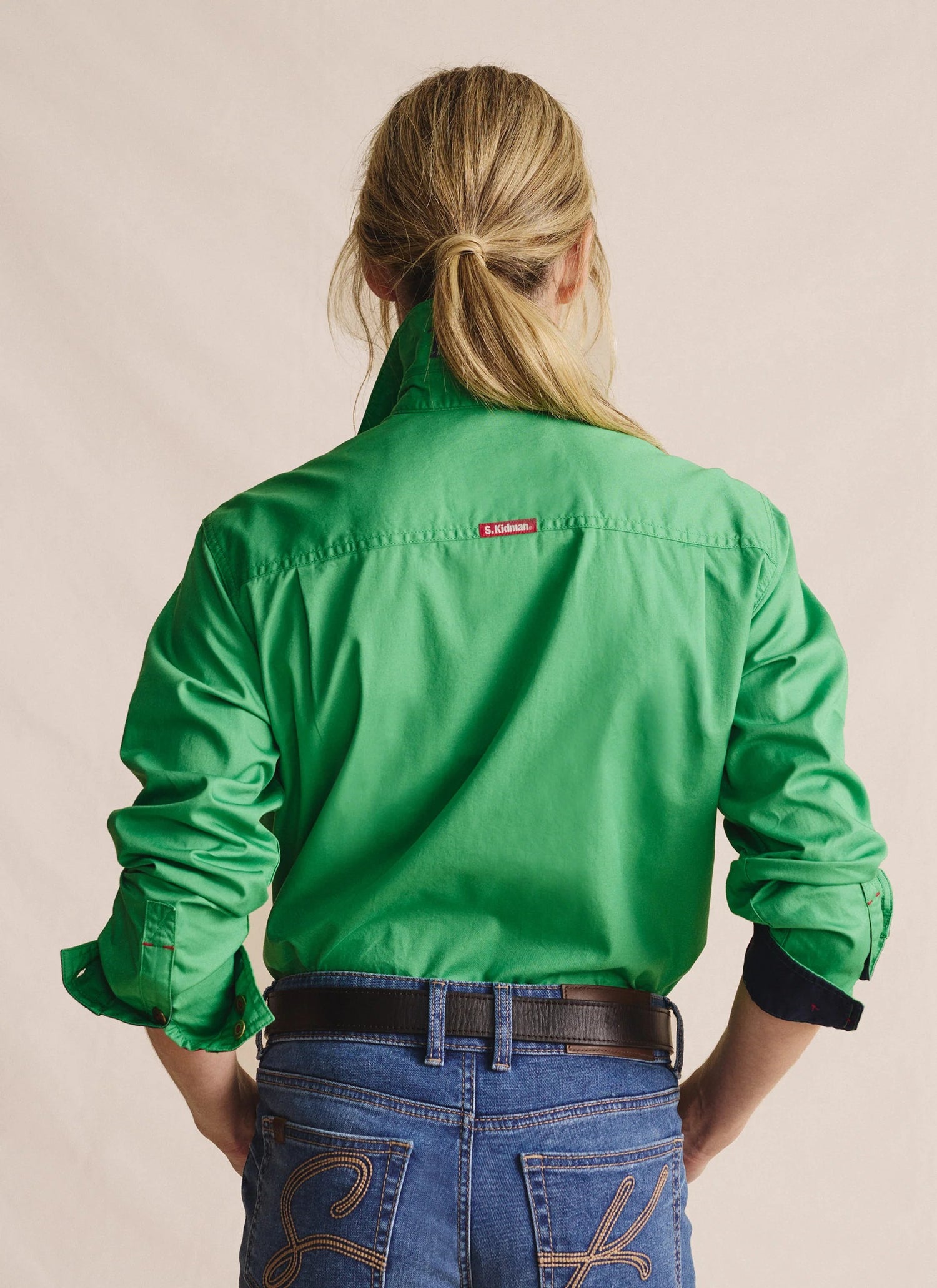 Spencer Full Placket Workshirt green