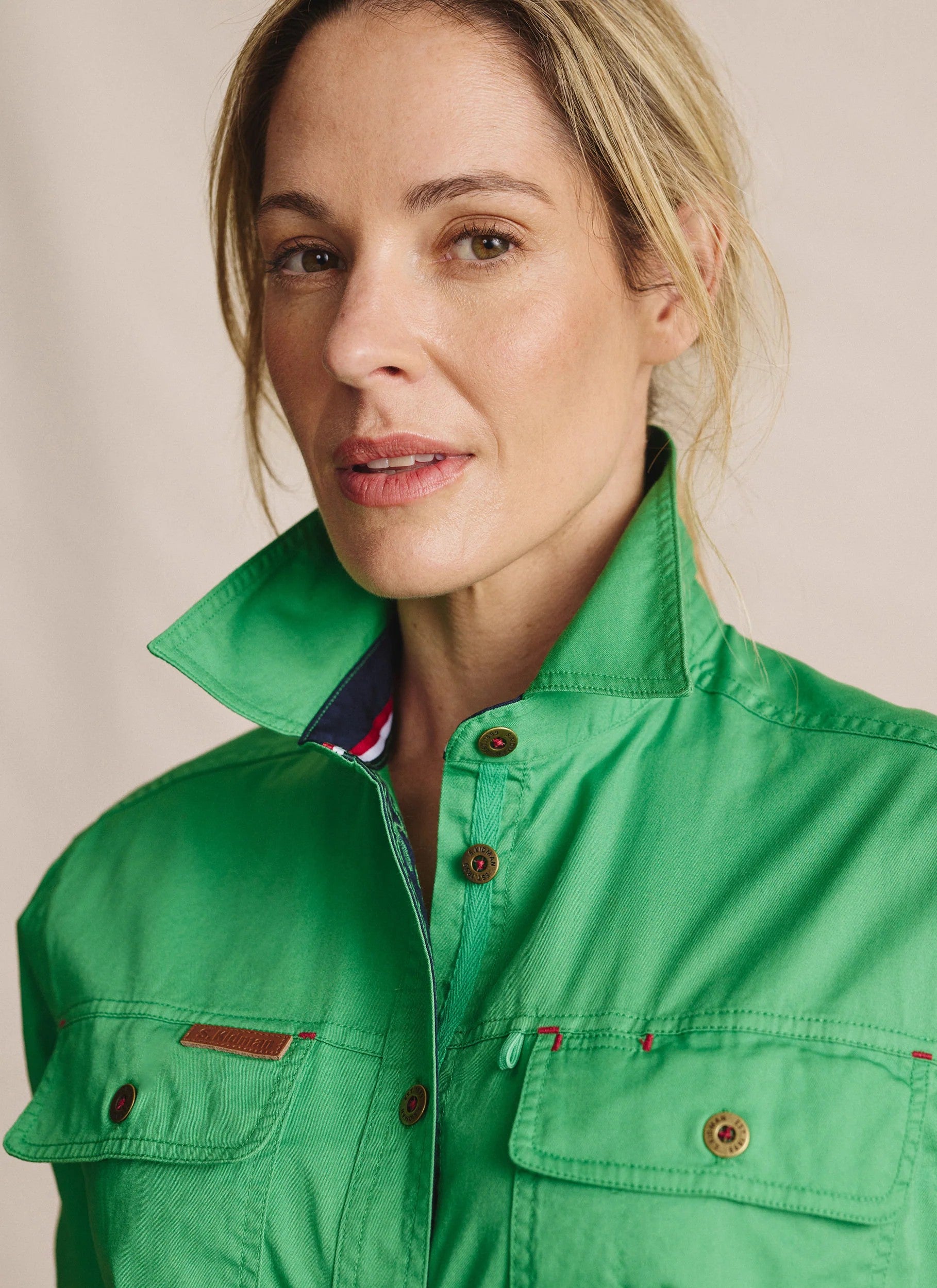 Spencer Full Placket Workshirt green