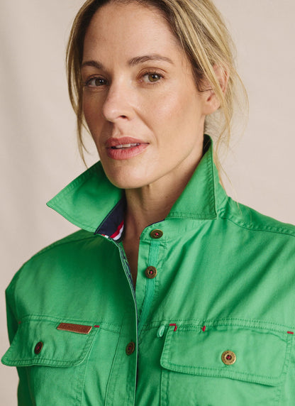 Spencer Full Placket Workshirt green
