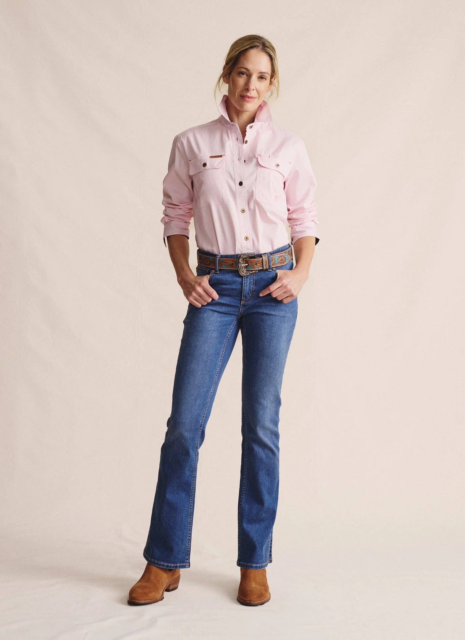 Spencer Full Placket pale pink
