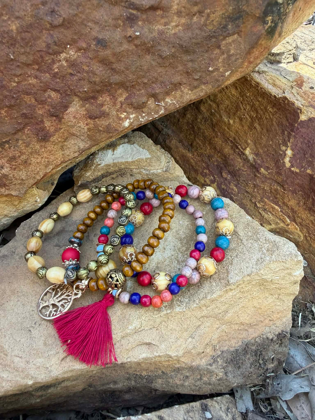 Red Tree of Life Bracelet