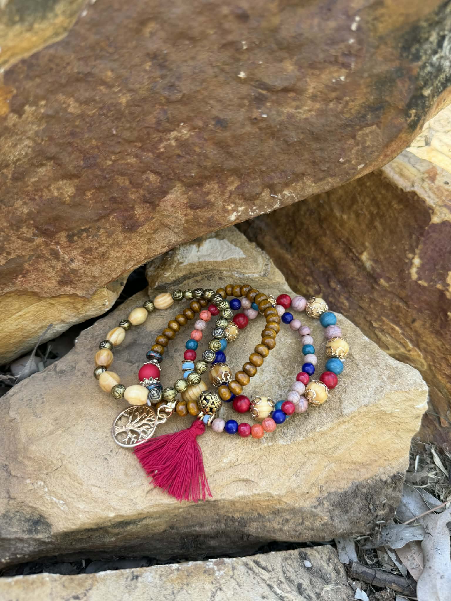 Red Tree of Life Bracelet