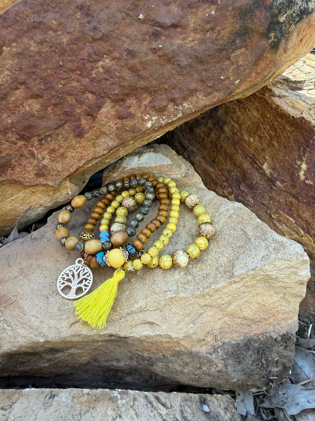 Yellow Tree of Life Bracelet
