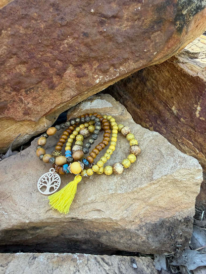 Yellow Tree of Life Bracelet