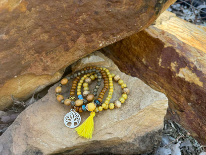 Yellow Tree of Life Bracelet