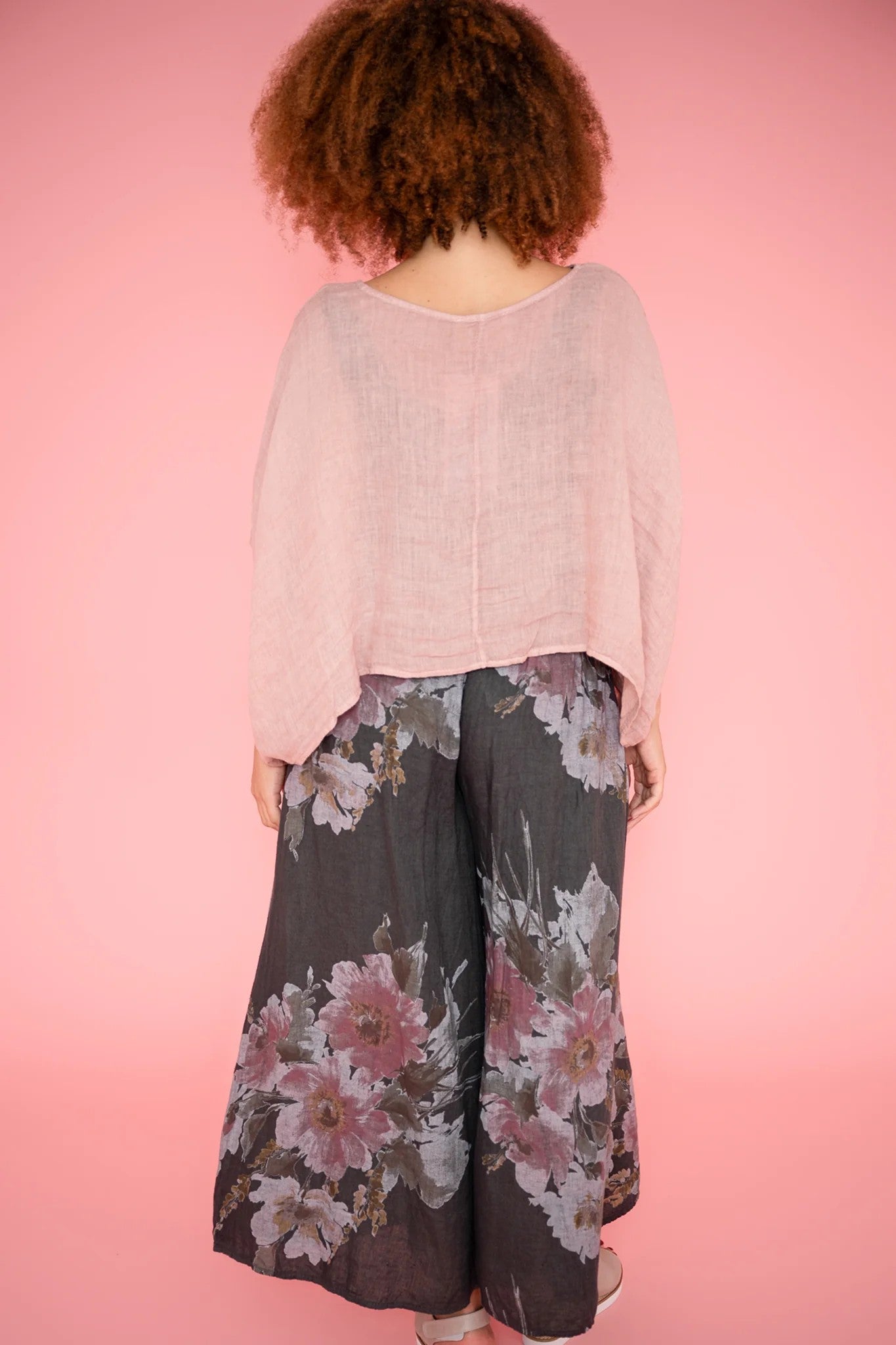 Taziano Linen Culotte - Grey