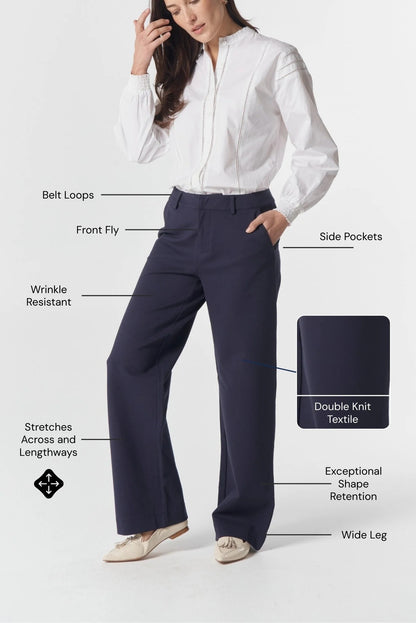 Workday Ponte Pant Navy