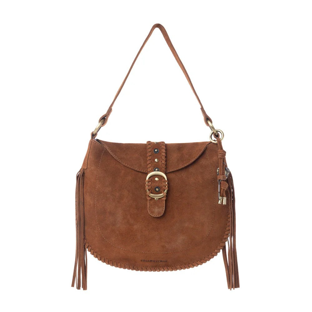 Yellowstone Westbrook Suede Leather Bag amber dusk