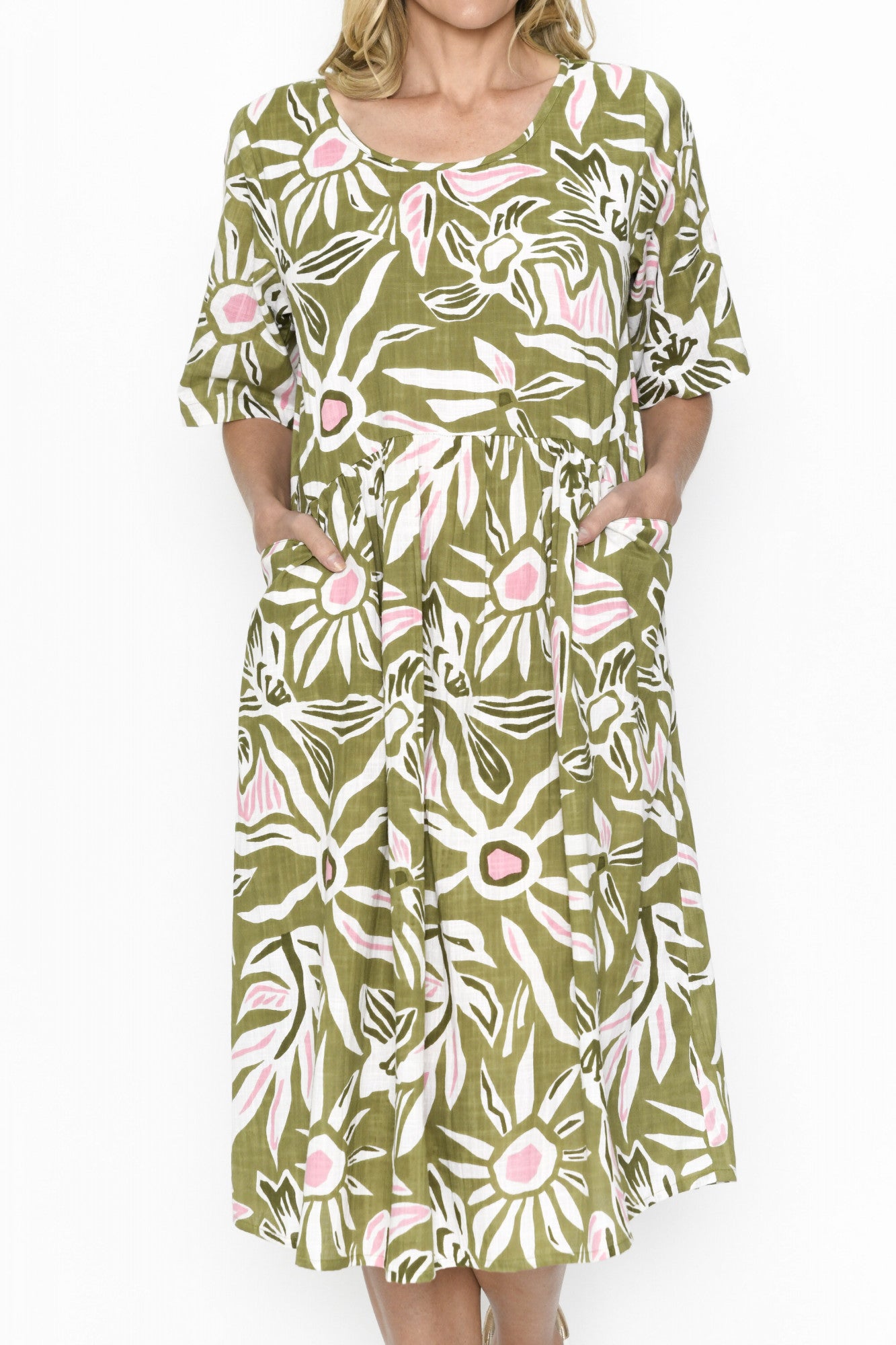 Yvonne cotton dress sunfloral 2