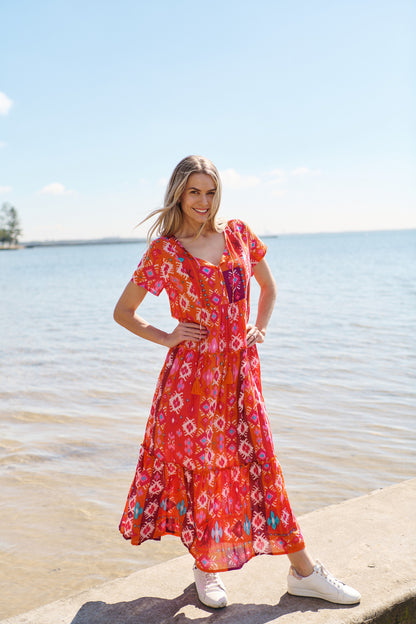 Zola V Neck Maxi Dress