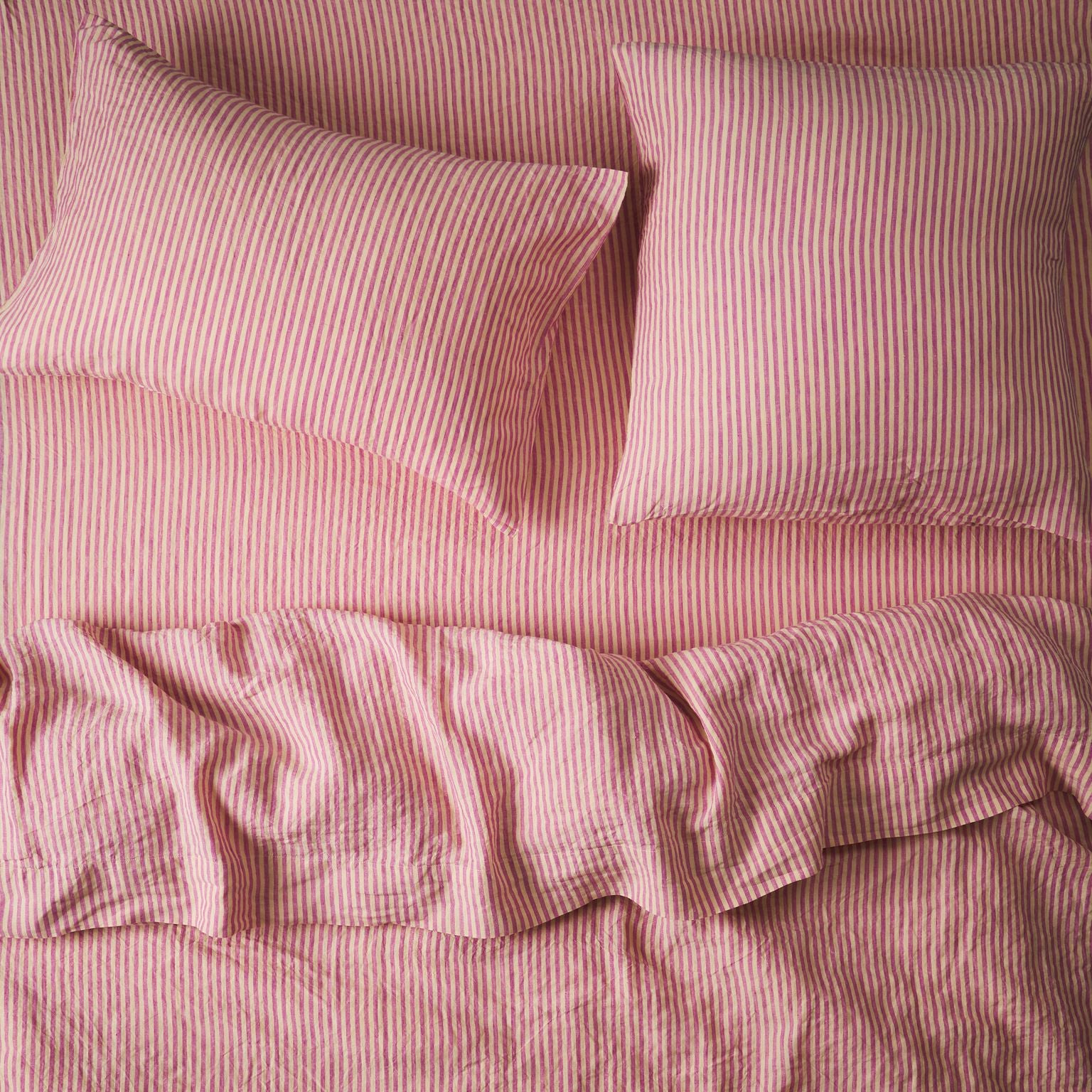 Lyme linen EURO pillowcase orchid