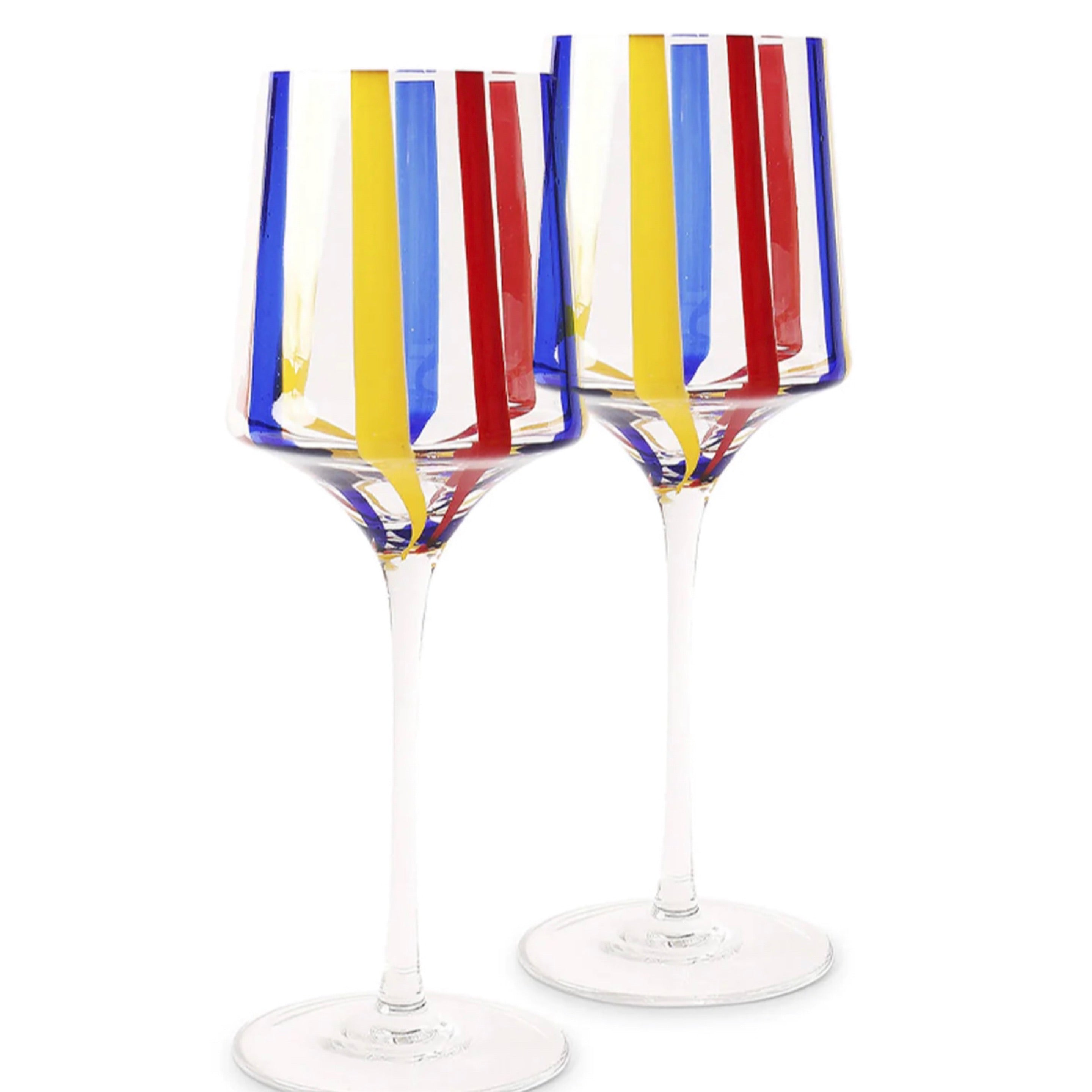 Island Stripe Vino glass 2 pack