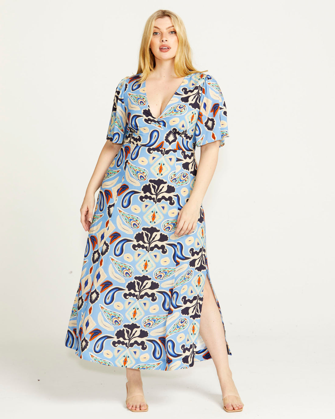 Missy V neck maxi dress