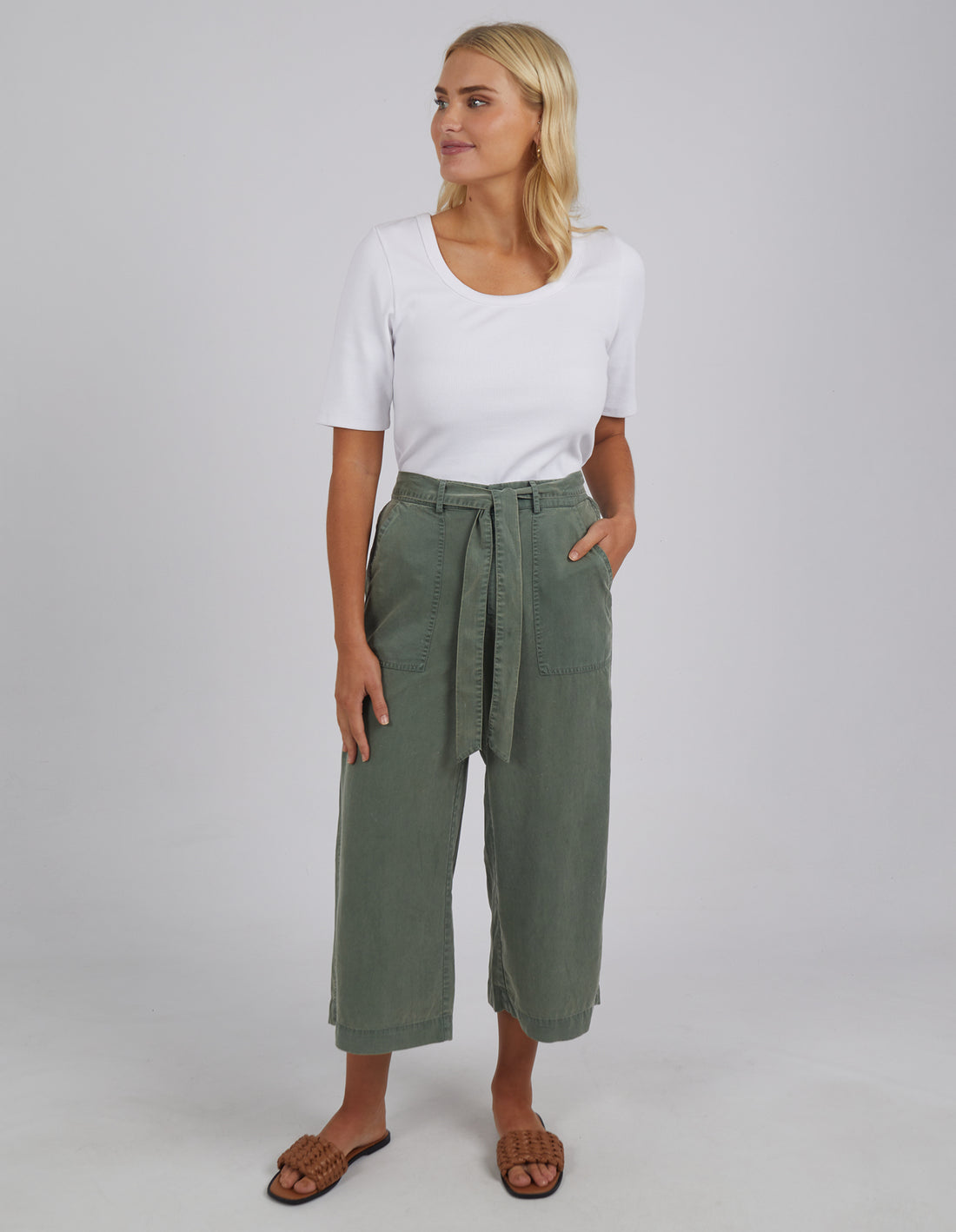Bliss washed pant Clover