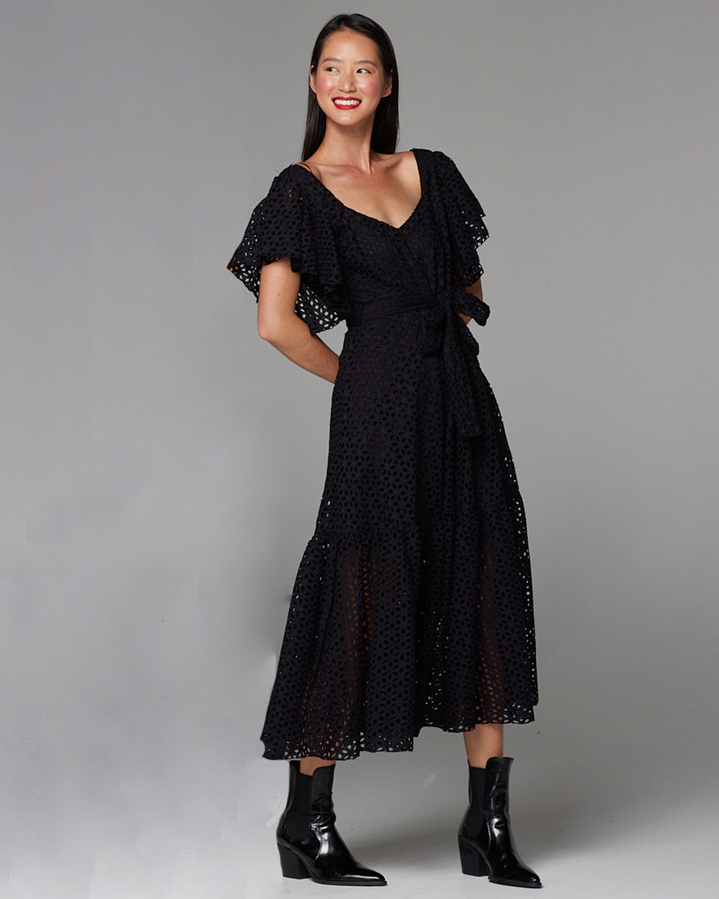 Dream Lover Broderie dress black