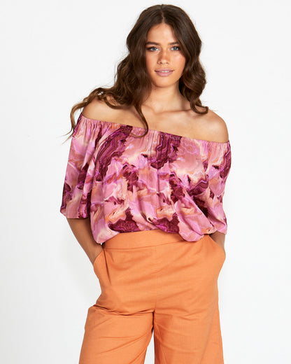 Remy off shoulder top berry