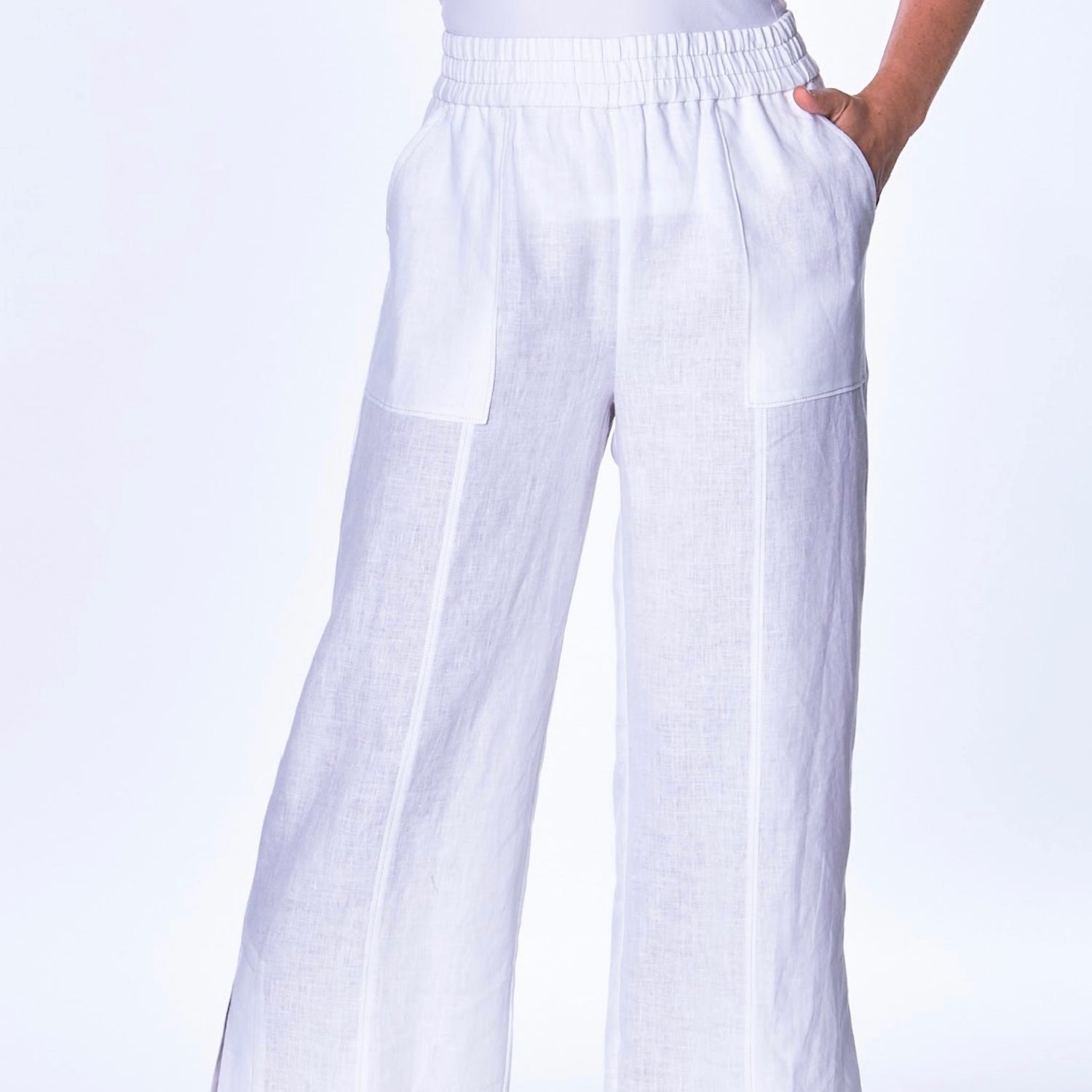 White Linen Twill pant